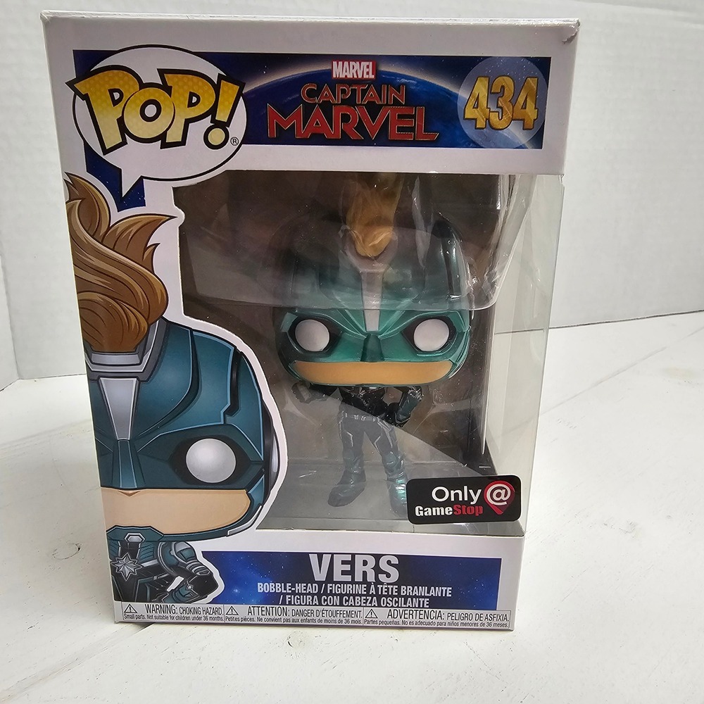 Funko Pop Marvel Captain Marvel Vers 434 GameStop Exclusiveβ Vinyl Figure
